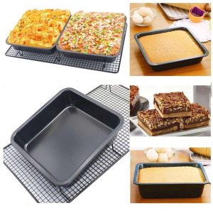 Square Shape No-Stick Cake Bread Mold Bake ware Carbon Steel Cake Bread Make PanSquare Cake Mold Tray Pan