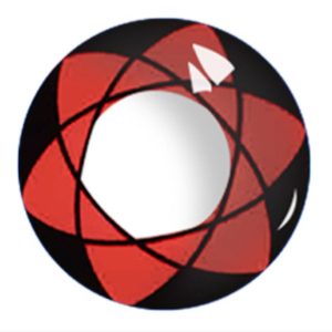 Anime Different Pattern COS Cosmetic Contact Lenses Six-star Glazed Eyes red +black