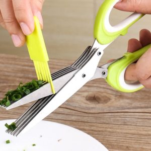 5 Layers Multi-functional Stainless Steel Multilayer Kitchen Scissors Chopped