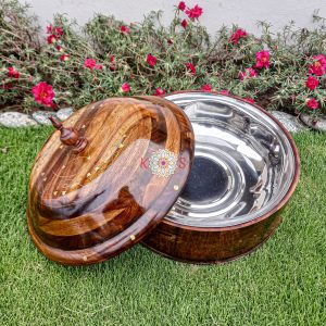 Hot pot  Hotpot With Steel Bowl and Brass Work