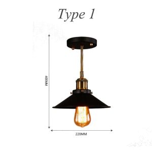 Retro Industrial Ceiling Lamp Vintage Pendant Light Fixture Decor Chandelier 160mm400mm