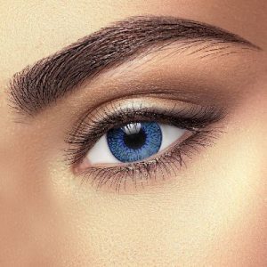 Natural Blue Eye Lens - Contact Lenses with water solution Kit