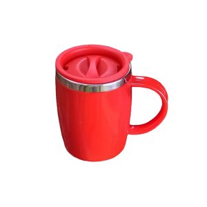 Stainless Steel Coffee Mug With Cap 400ml  Mug With Lid And Handle