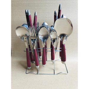 Cutlery Set  Spoons  Forks  Rice Paddle  29 pieces with Stand