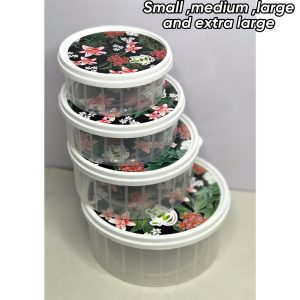 Large Storage Container 4 in 1 Set for Kitchen - Airtight 4 Boxes Set