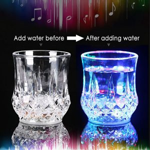 Gift City - Automatic Led Flashing Inductive Rainbow Color Cup Glass
