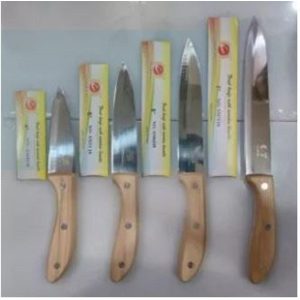 Sharper Knife wooden 5 Kitchen Knife Stainless Steel Fruit Knife All purpose knife with Wood Handle