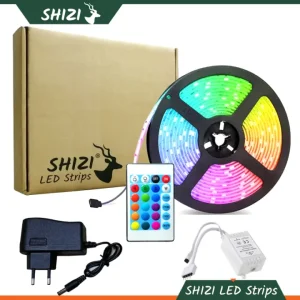 Shizi Rgb Led Strip Light Waterproof Remote Control Color Changing 3528 - Complete Kit
