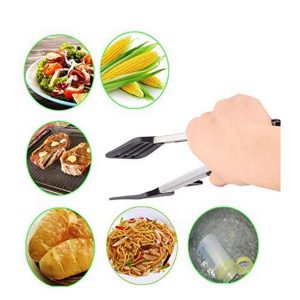 Silicone Food Tong Stainless Steel Kitchen Tongs Silicone Non-Slip Cooking Clip Clamp BBQ Salad Tools Kitchen Tools
