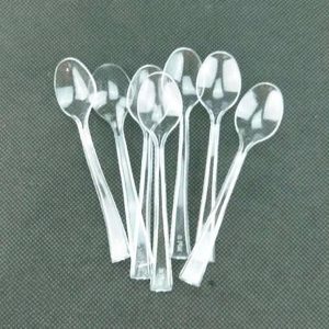 Disposable Ice cream spoons transparent pack of 50100200300 pcs