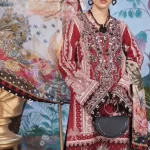 ANAYA - 3PC Lawn Embroidered Printed Shirt with Printed Chiffon Dupatta