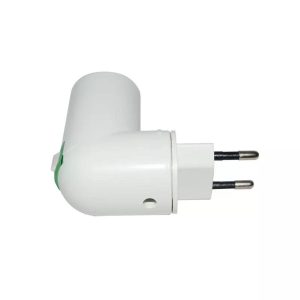 PLUG HOLDER 360 Spin E27 EU Plug Adapter Lamp Base Fireproof Materialr