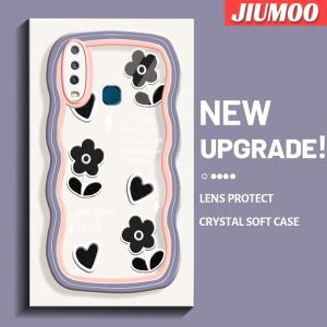 Casing For VIVO Y12 Y15 Y17 Y12i Y3 Y3s 2020 Case Fashion Love Flower New Design Colorful Patten Wave Border Soft