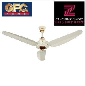 GFC Fan Ceiling 56'' Saphire Model Off White Dark Wood Color Pure Copper Wire