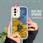 FELMYST Casing Case For Vivo V23E Fashion Urban Oil painting Van Gogh Case Soft