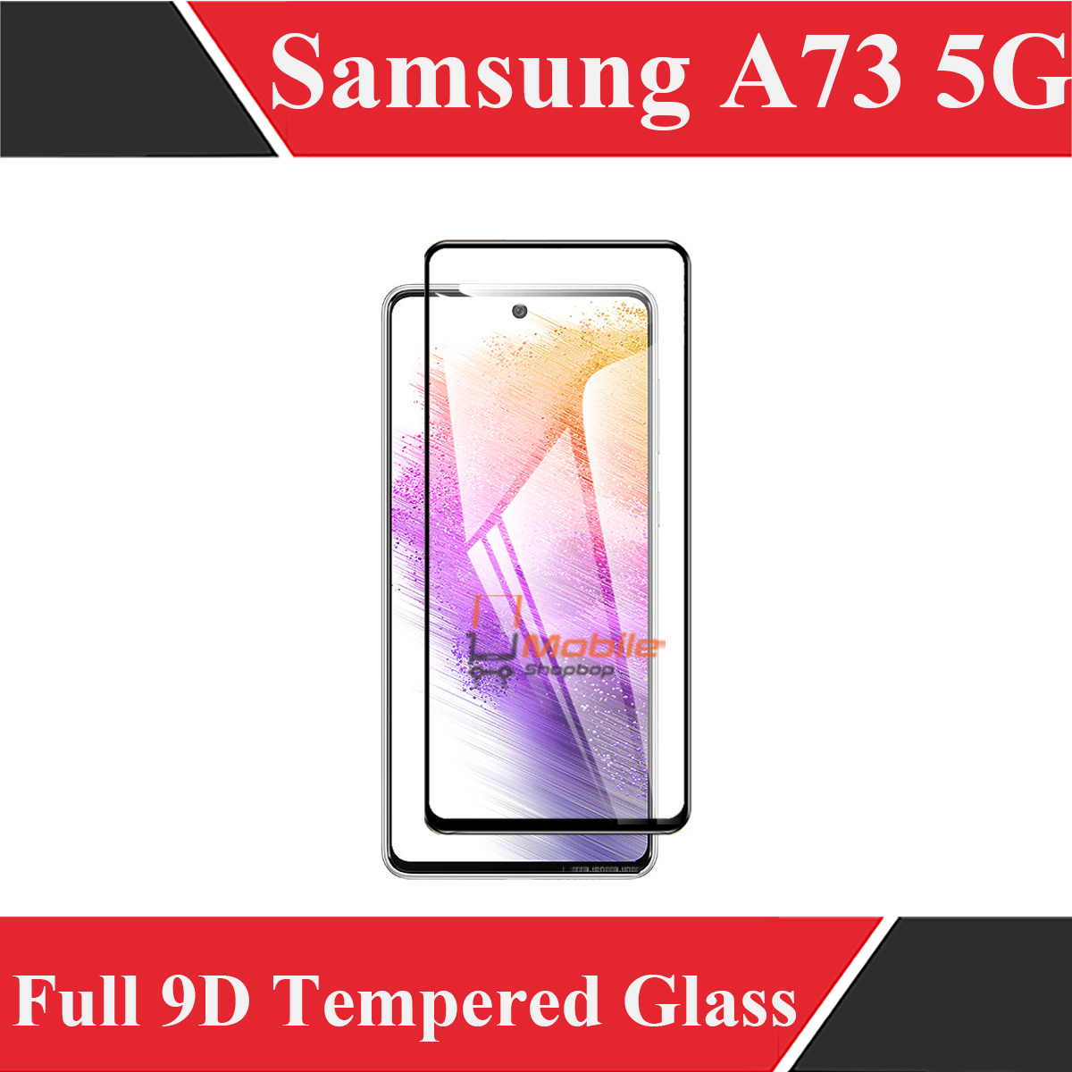 Pack of 2 - Samsung Galaxy A73 5G - 100% Original Full coverage 9D Tempered Glass screen Protector