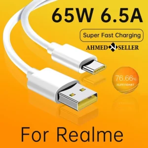 Original Type C Cable For OPPO Phone Cables 30w 65w 50W 6A Super Fast Charge Super Dart Vooc For Real Me 8 7 C25 Narzo 20 Pro X7