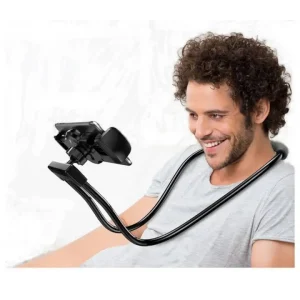 Flexible Neck Stand Mobile Holder - Black