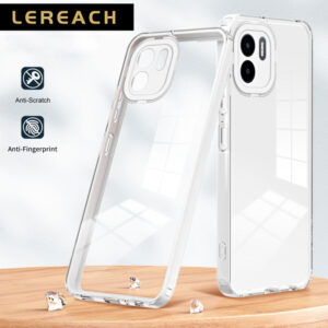 Xiaomi Redmi A1 Luxury Silicone Cover Circular Frame Clear Precision TPU Lens Cap Phone Case