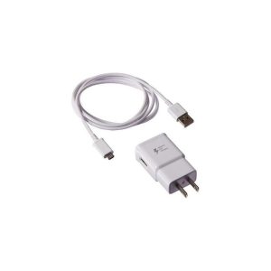 D Marts Samsung 2Pin Fast Charger With Cable For All Samsung Mobiles - White