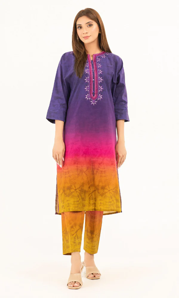 Limelight - 2PC Lawn Embroidered Printed Shirt With Printed Trouser