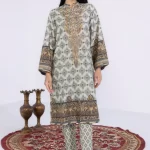Sapphire - 2PC Lawn Embroidered Printed Shirt With Printed Trouser