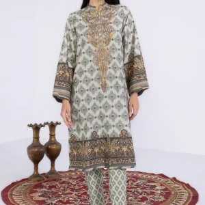Sapphire - 2PC Lawn Embroidered Printed Shirt With Printed Trouser