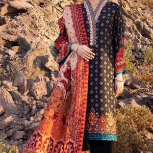 Zainab Chottani- 3PC Lawn Digital Printed Shirt With Printed Lawn Dupatta