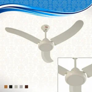 Royal Fans Ceiling Fan - Galant Model 56'' - Curved Stylish Wings - Copper Winding - Off White