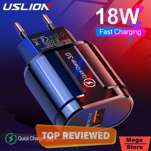 USLION Qualcomm QC 3.0 Fast Charger 3A 18W Quick Charge For All Brands