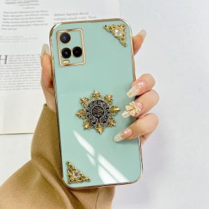vivo Y33t Mobile Case Fashion 3D Fashion Brand Temperament Embossed Metal