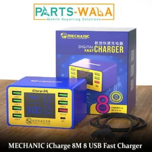 MECHANIC iCharge 8M 8 USB Fast Charger QC 3.0 USB Smart Charger Support Fast-charging With LCD LED Display