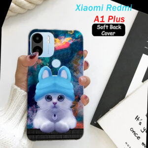 Xiaomi Redmi A1 Plus Back Cover - Cat Soft Case Cover