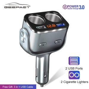Geepact Car Charger Adapter Quick Charge 3.0 Dual USB Ports Adapter Fast Charging