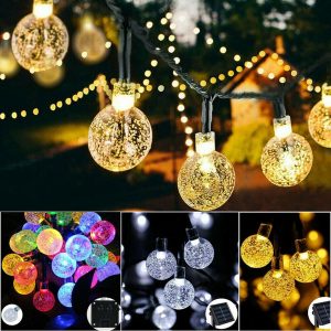 LED String Lights Outdoor Solar Garden Wedding Party Festoon Ball Bulbs Creek