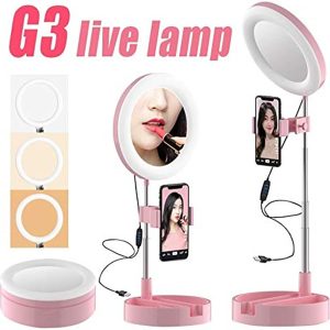 G3 LED Retractable Selfie Ring Light Dimmable Ring Lamp Photographic Lighting for Makeup Live Stream LED Camera