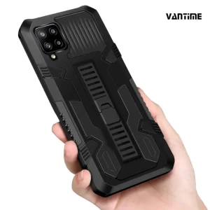 Samsung Galaxy A12 Slim Case Kickstand Hard Matte Back Phone Cover