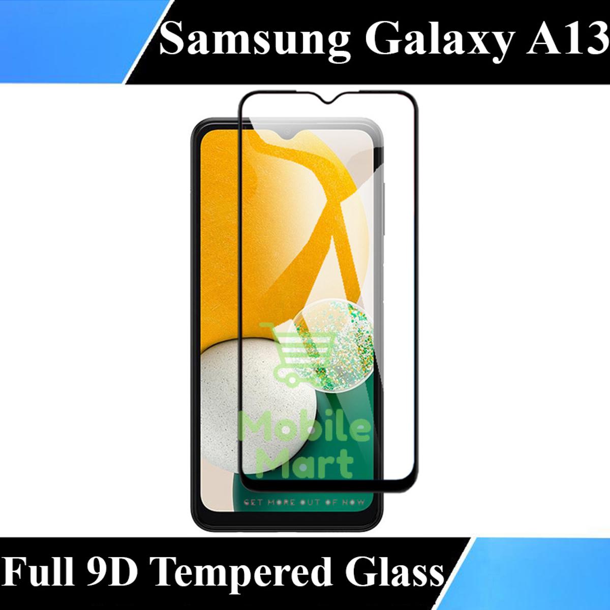 Pack of 2 - Samsung Galaxy A13 9D 21D 11D 99D 100D 101D Tempered Glass Black Border Transaprent Screen Protector