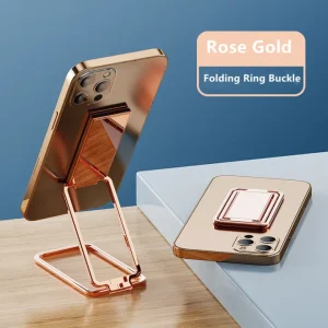 Magic Magnetic Car Phone Holder Stand Metal Phone Holder 360 Rotation Foldable Desk Stand For Mobile Phone Universal