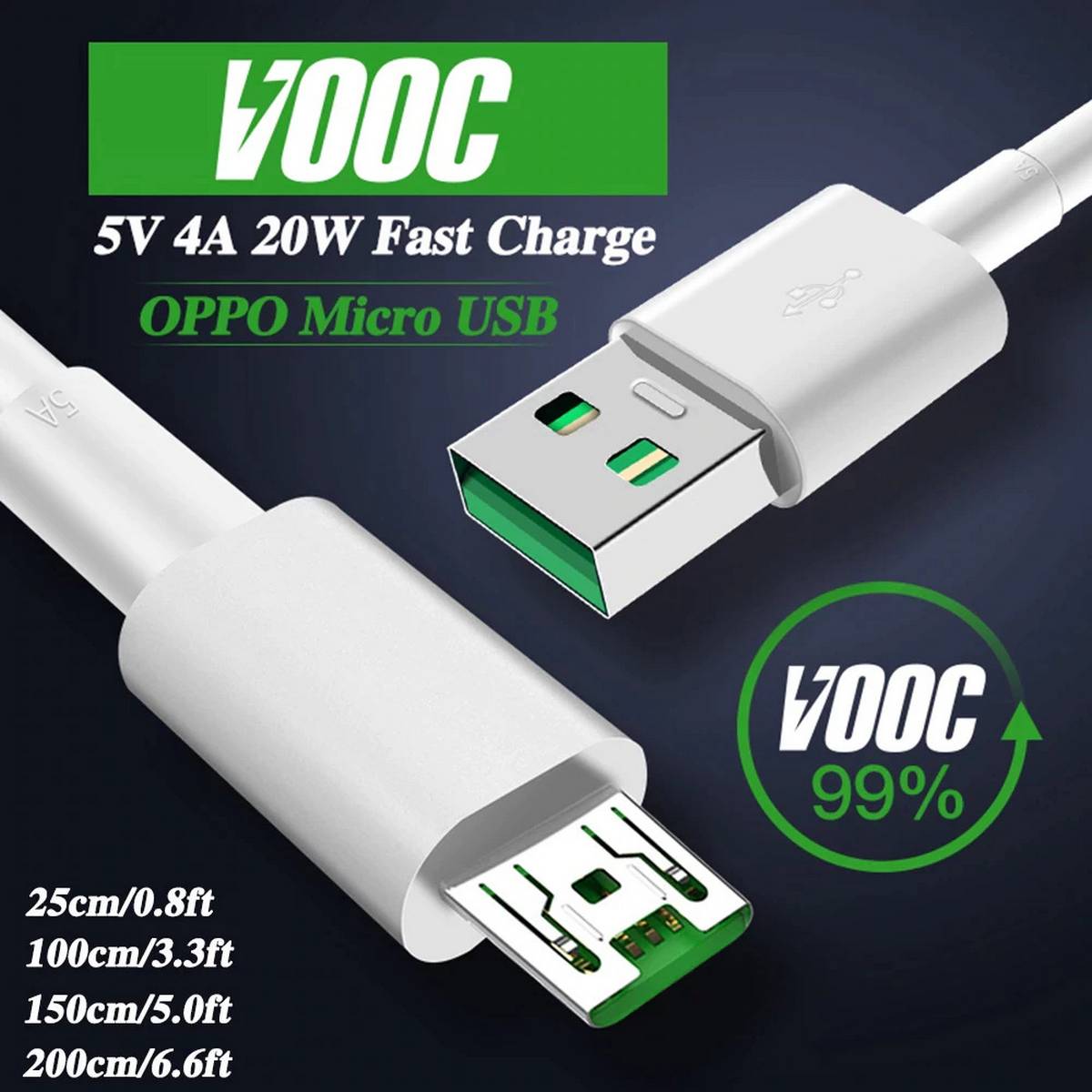 Original OPPO Super VOOC 5A 65w Type C or Micro USB Rapid 1 Meter Cable Data Cable 1M 1 Meter