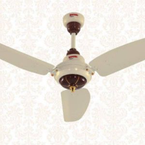 Royal Fans Ceiling Fan - Regent Model - Copper Winding - 56'' - Off White Dark Wood