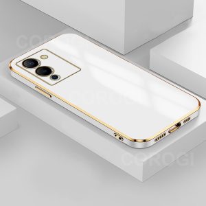 Infinix Note 12 Back Cover Luxury 6D Plating Frame Shiny Bling Phone Pounch Soft Silicone Square Phone Case