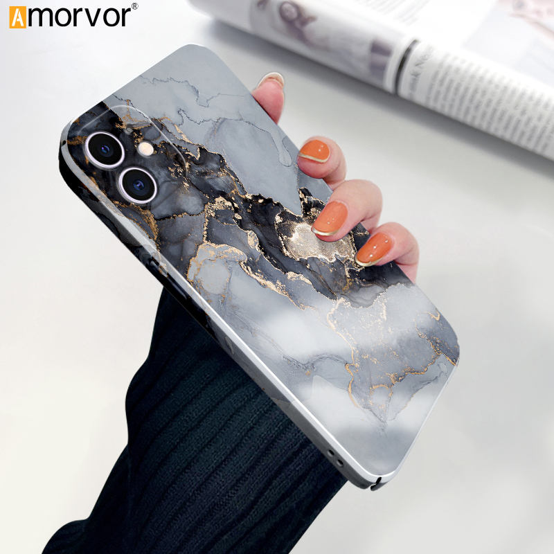 iPhone 11 Back Cover Luxury Marble Hard Phone Case Camera