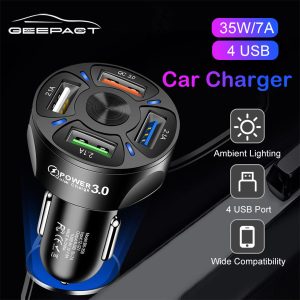 Geepact 35W Fast Charge 3.0 2.1 USB Car Super Charge Power Delivery Quick Charge Adapter