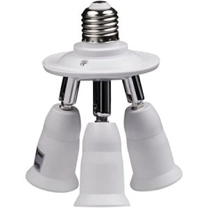 3 way Socket Adapter E27 LED Light Bulb Converts 1 Socket into 3