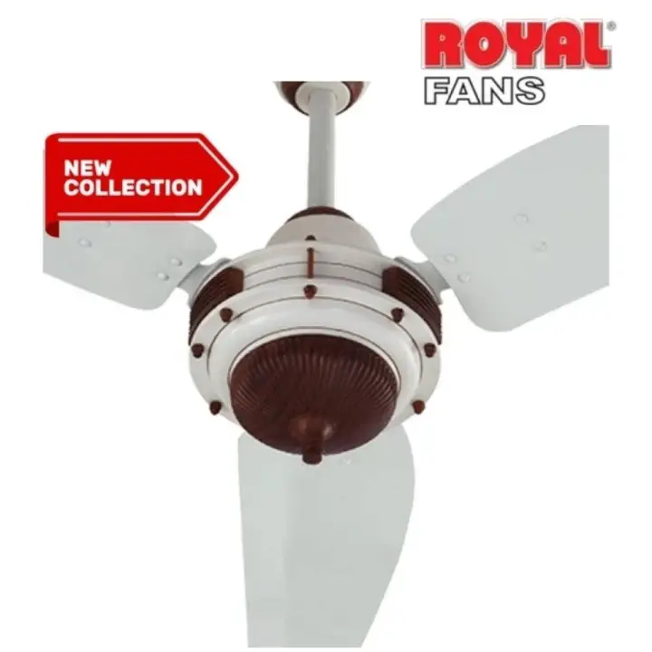 Royal Fan Ceiling 56 inch Imperial Model Offwhite Dark Wood