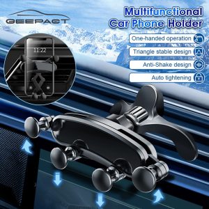 Geepact Car Phone Holder Car Bracket Triangular Fixed Anti Shake Car Bracket Air Outlet Car Phone Holder