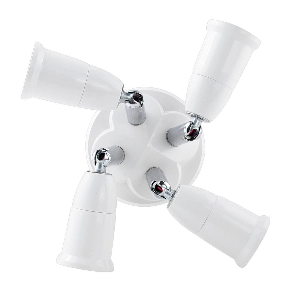 4 way Socket Adapter E27 LED Light Bulb Converts 1 Socket into 4