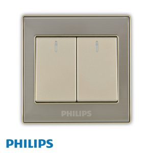 Philips Elegant Q8 Double Single Pole Switch