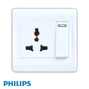 Philips Eco Q2 Universal 3 Pole Socket with 13A W Switch